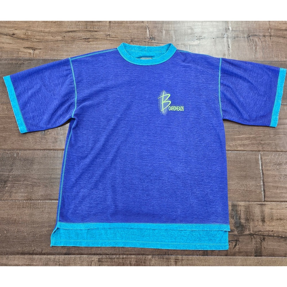 Vtg Surfing Skateboarding Reversible T-Shirt Mens XXL Purple Teal USA Made